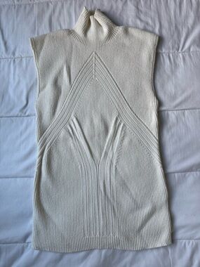 Guess off white Ribbed Turtleneck Sweater